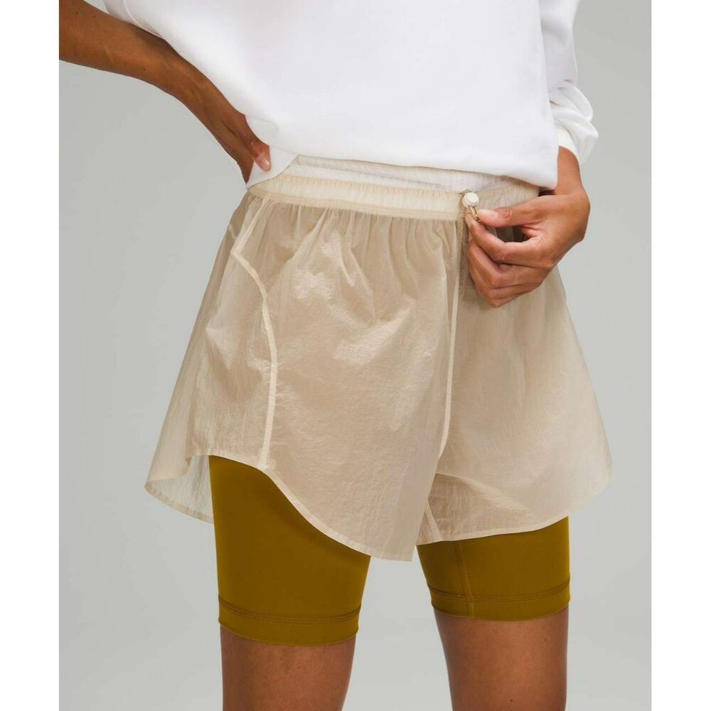 Lululemon Step Out High-Rise Shorts White Opal US 14